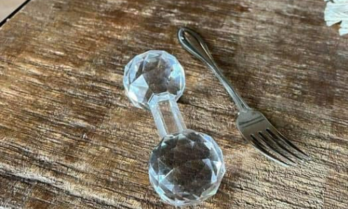 Found it in my in-laws drawer where they had butter dishes etc What’s this?? Fork there for scale.